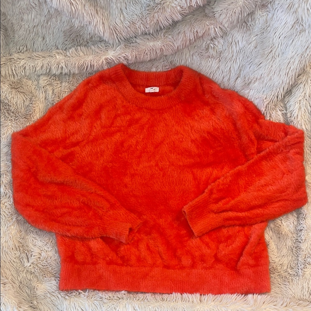 Aerie Fuzzy Crew Neck Sweater